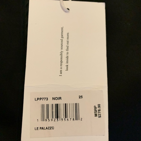 NEW FRAME le palazzo jean in noir sz 25 wide leg high rise - Picture 9 of 9